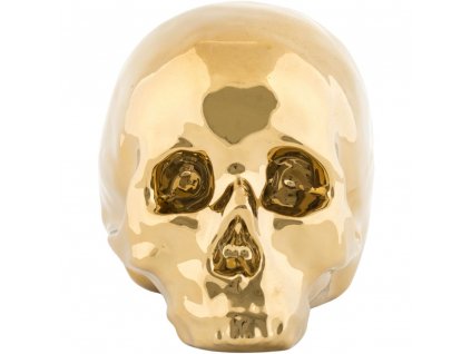 Décoration d'intérieur MEMORABILIA MY SKULL 25 cm, or, porcelaine, Seletti