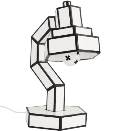 Lampe de table CUT & PASTE 58 cm, noir&blanc, Seletti