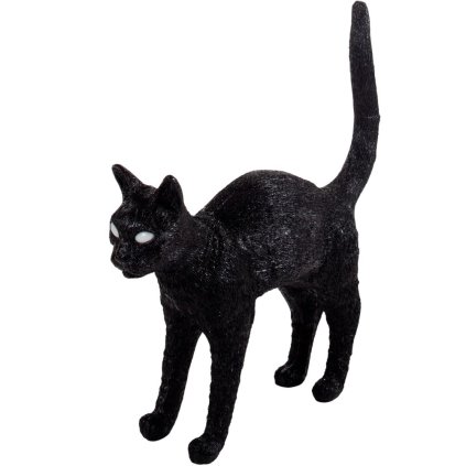 Lampe de table JOBBY THE CAT 52 cm, LED, noir, Seletti