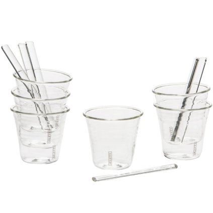 Verre à espresso avec agitateur ESTETICO QUOTIDIANO , set de 6 pc Seletti