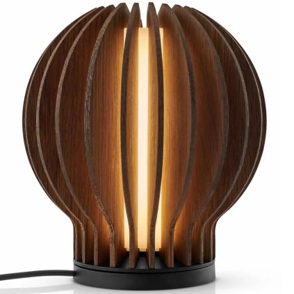 Lampe de table RADIANT 15 cm, LED, brun foncé, bois, Eva Solo