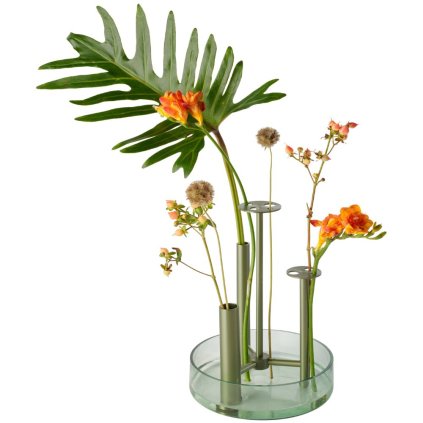 Vase IKERU 24 cm, vert, verre, Fritz Hansen