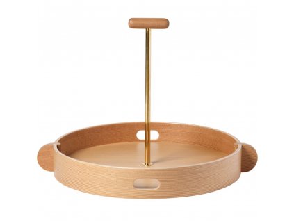 Plateau de service JH TRAY 38 cm, marron, bois, Fritz Hansen