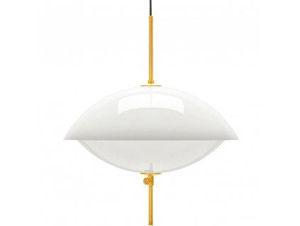 Suspension CLAM 55 cm, blanc/laiton, Fritz Hansen