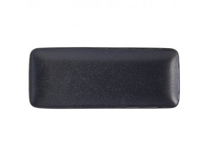 Assiette de service BB BLACK 29,5 x 12 cm, rectangle, noir, MIJ