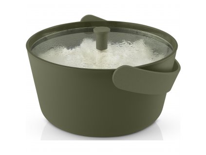 Cuiseur vapeur de riz pour micro-ondes GREEN TOOL 1,7 l, vert, verre/plastique, Eva Solo