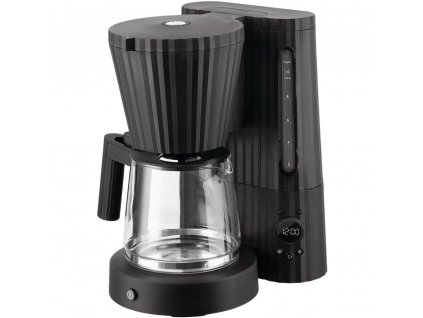 Machine à café filtre PLISSÉ 1,5 l, noir, Alessi