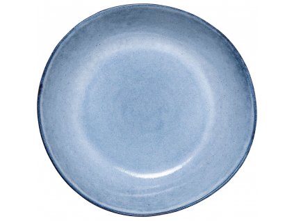 Assiette creuse SANDRINE 22 cm, bleu, grès, Bloomingville