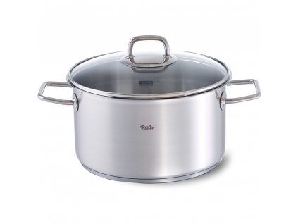 Faitout haut VISEO 24 cm, argent, acier inoxydable, Fissler