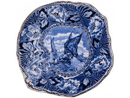 Assiette DIESEL CLASSICS ON ACID MAASTRICHT SHIP 28 cm, bleu, porcelaine, Seletti
