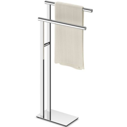 Porte-serviette sur pied SCALA 80 x 40 cm, double, brillant, acier inoxydable, Zack