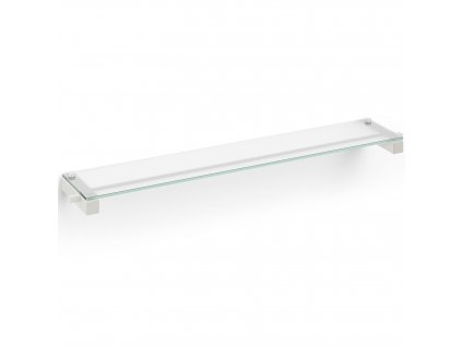 Étagère de salle de bain CARVO 66 cm, blanc, acier inoxydable/verre, Zack