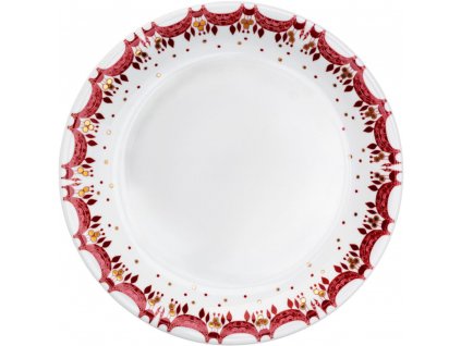 Assiette GUIRLANDE 28 cm, rouge, porcelaine, Bjørn Wiinblad