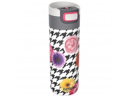 Bouteille thermos ETNA 500 ml, patchwork floral, acier inoxydable, Kambukka