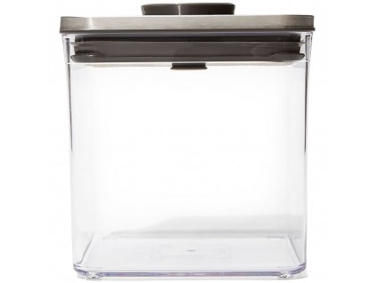 Bocal de rangement POP STEEL 2,6 l, grand carré, plastique, OXO