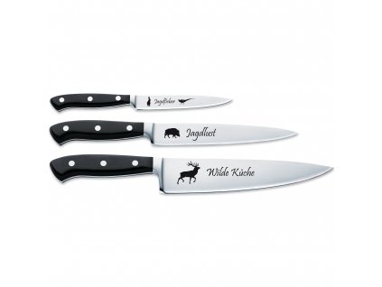 Couteaux de cuisine PREMIER PLUS, set de 3, acier inoxydable, F.DICK