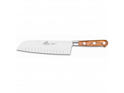 Couteau Santoku PROVENCAO 18 cm, rivets en acier inoxydable, marron, Lion Sabatier