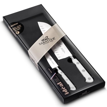 Set de couteaux TOQUE EXOTIQUE, set de 2, rivets en acier inoxydable, Lion Sabatier