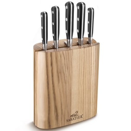 Bloc à couteau BORNEO, avec les couteaux IDÉAL, set de 6, Lion Sabatier