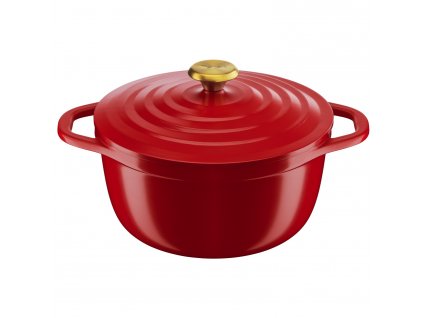 Faitout AIR E2544655 24 cm, 4,7 l, rouge, aluminium, Tefal