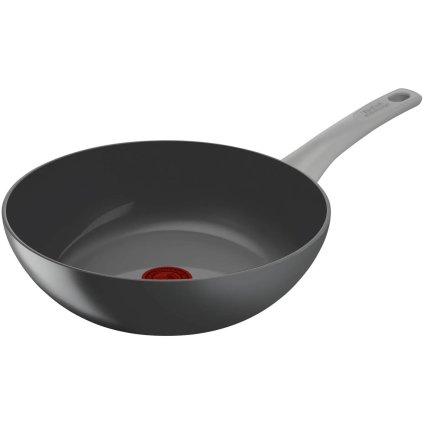 Wok RENEW ON C4271932 28 cm, gris, aluminium, Tefal