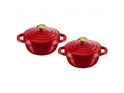 Faitout AIR MINI E254S255 11 cm, set de 2, 450 ml, rouge, aluminium, Tefal