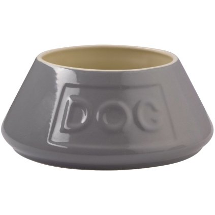 Gamelle pour chien NON TIP 21 cm, gris, grès, Mason Cash