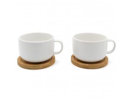 Mug à thé UMEA 250 ml, set de 2 pc, blanc, céramique, Bredemeijer