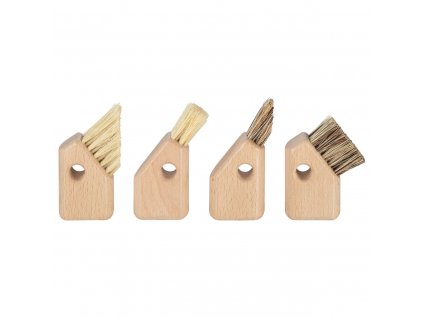 Brosse à vaisselle AVES, set de 4 pc, bois, Blomus