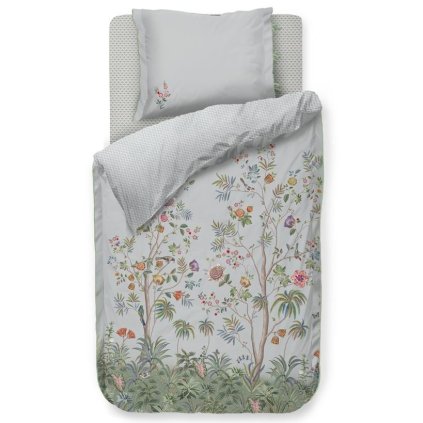 Set de linge de lit simple IL PARADISO 140 x 200 cm, bleu, percale de coton, Pip Studio