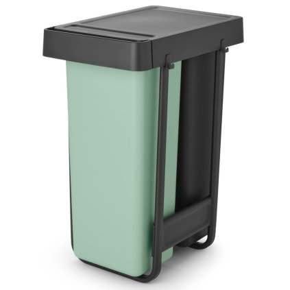 Poubelle encastrable SORT & GO 2x 30 l, gris foncé / vert jade, plast, Brabantia