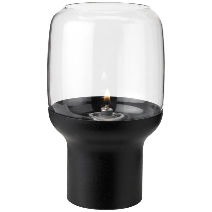Lampe à huile HOOP 17 cm, noir, acier inoxydable, Stelton