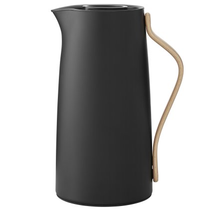 Pichet isotherme EMMA 1,2 l, pour le café, noir doux, acier inoxydable, Stelton
