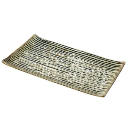 Plat de service CONTOUR 24 x 15 cm, vert, céramique, MIJ