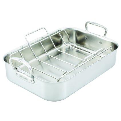 Plat à rôtir PROBOND 36 x 31 cm, avec grille, acier inoxidable, Hestan