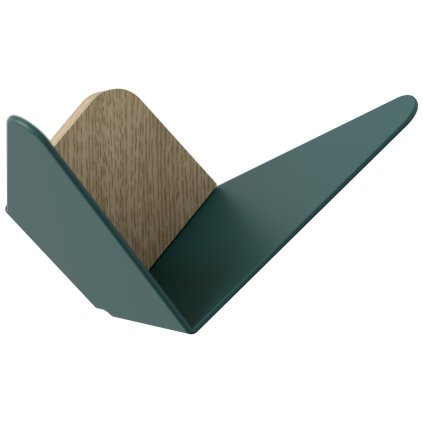 Patère PAPILLONS 23 cm, vert, acier, Umage