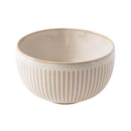 225429 jidelni miska ridged alabaster 15 cm 700 ml bezova keramika mij