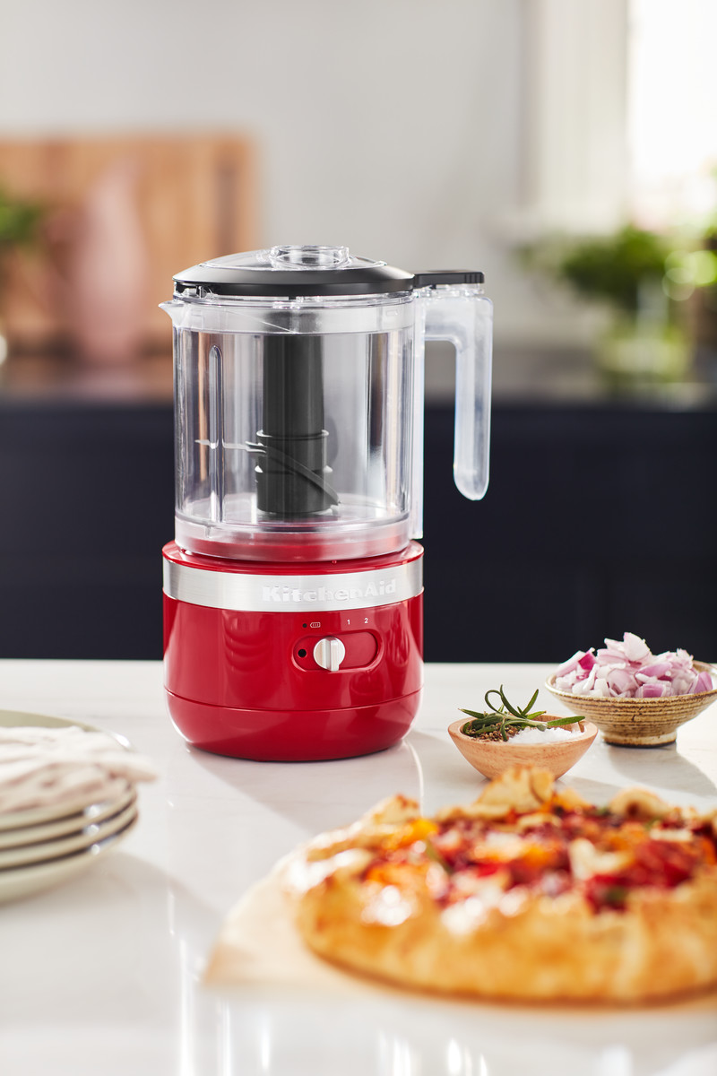Hachoir électrique 5KFCB519, sans fil, rouge royal, KitchenAid