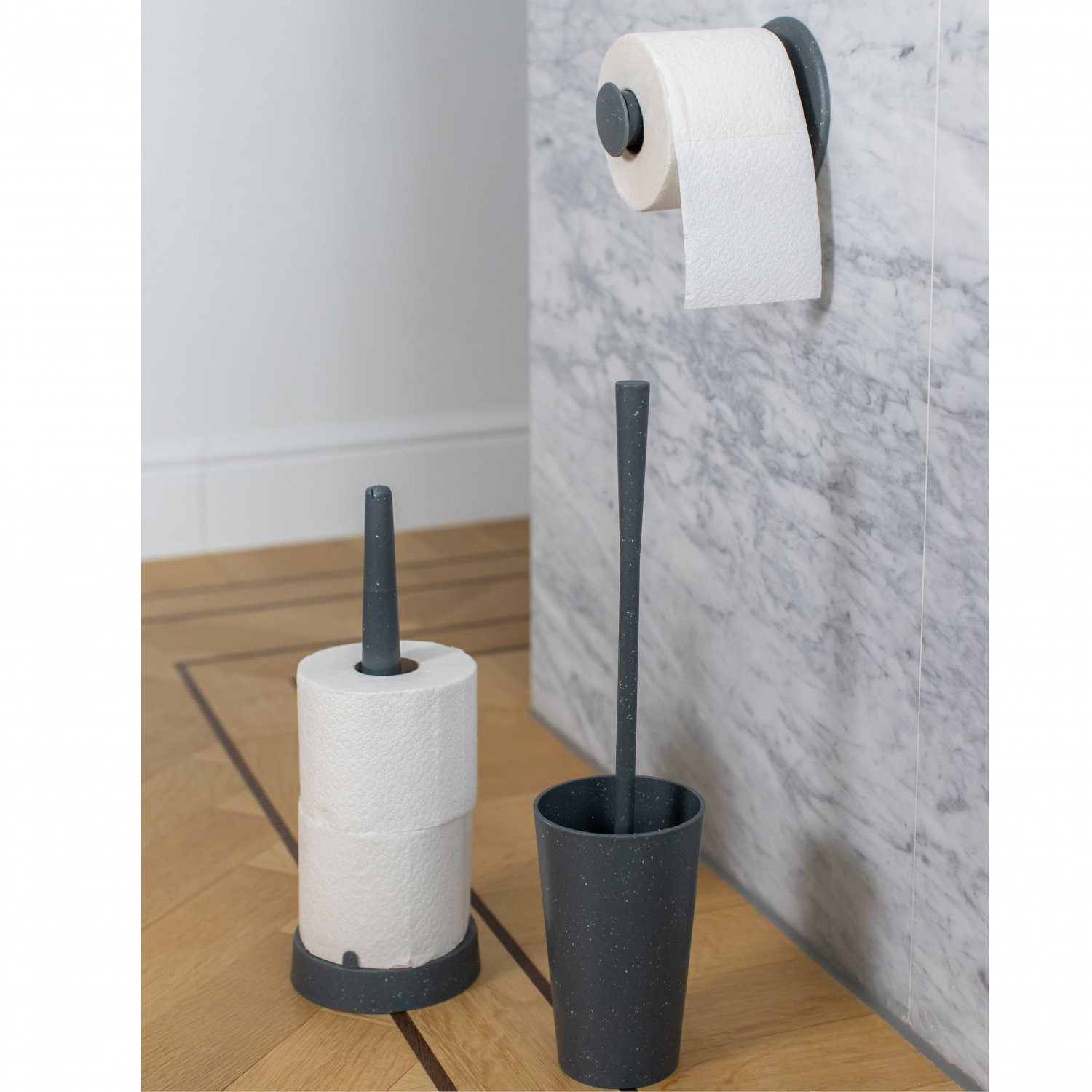 Support brosse de toilette RIO, gris nature, Koziol