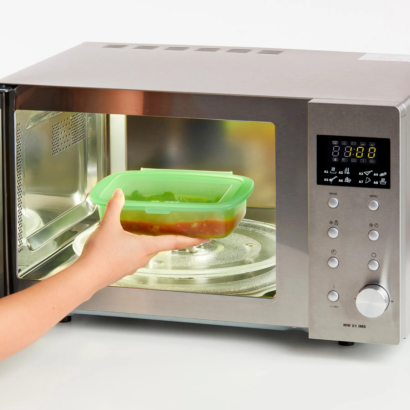 Boîte de conservation pour aliments REUSE ET REDUCE, set de 3 pc, vert, silicone, Lékué