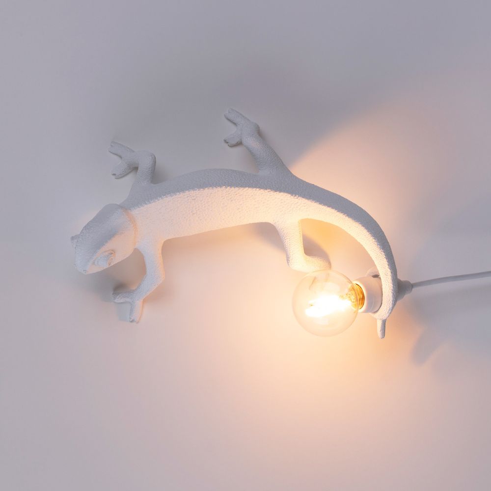 Lampe de table CHAMELEON GOING DOWN 21cm, prise USB, noir, Seletti