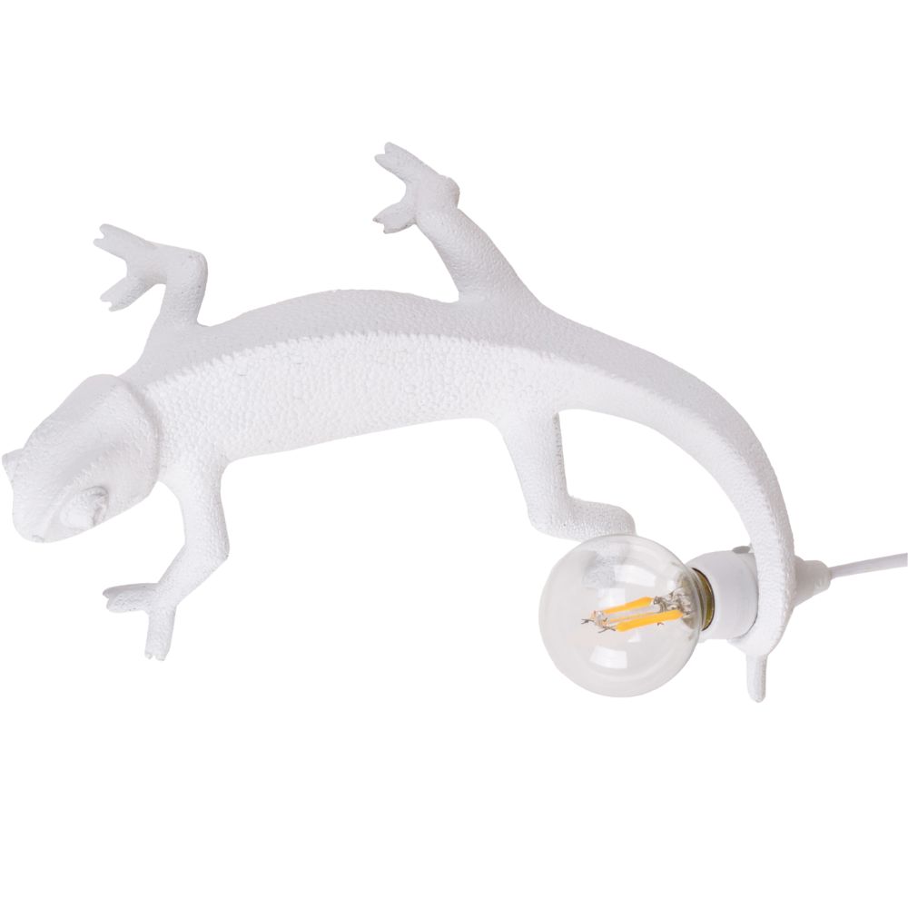 Lampe de table CHAMELEON GOING DOWN 21cm, prise USB, noir, Seletti