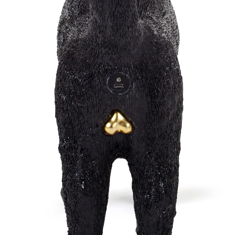 Lampe de table JOBBY THE CAT 52 cm, LED, noir, Seletti
