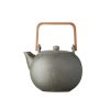 Théière 1,2 l, avec manche en bois, gris, Bitz