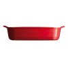 Plat de cuisson four 29 x 19 cm, rouge bordeaux, Emile Henry