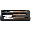 Set de couteau à fromage INNOVATION, 3 pièces, coffret cadeau, manches en bois de chêne, Laguiole