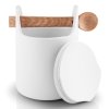 Bocal de rangement 15 cm, avec une cuillère en bois, blanc, Eva Solo