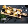 Set de couteau à fromage PREMIUM, 8 pièces, avec planche à découper, noir, Laguiole