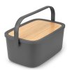 Boîte à pain avec planche à découper 39,5 cm, gris, Brabantia