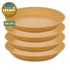 Assiette creuse en plastique CONNECT, set de 4 pc, 24 cm, couleur bois naturel, Koziol
